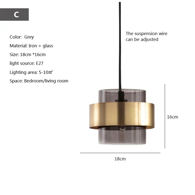 Nordische LED-Hängelampe im Industriestil