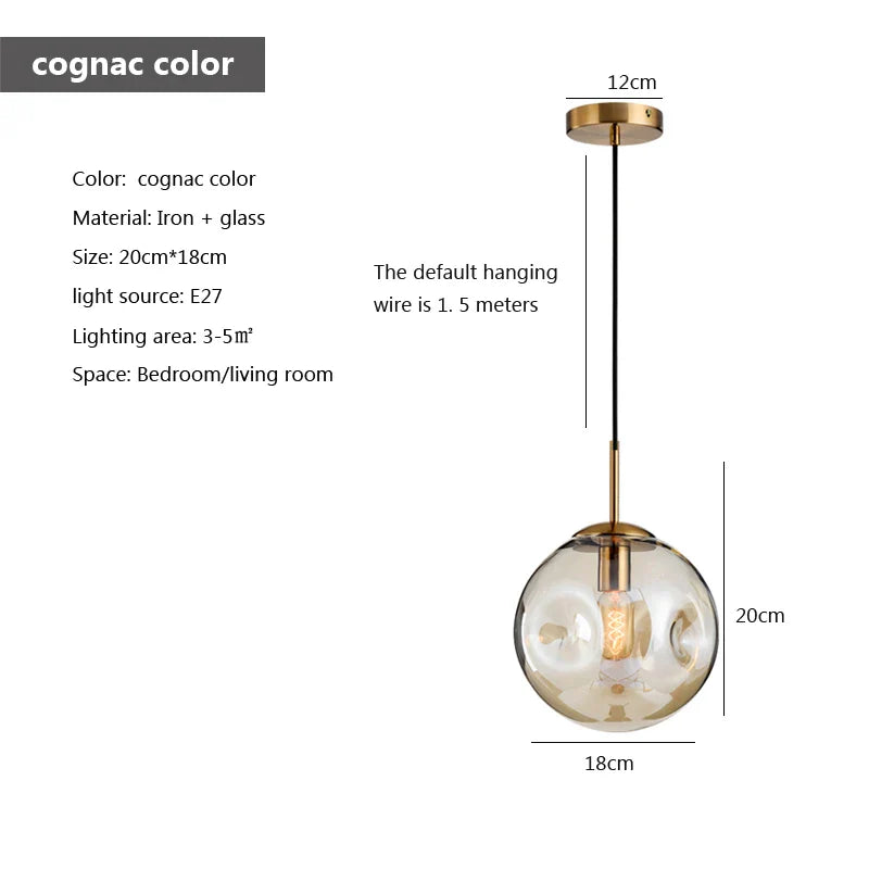 Nordische LED-Hängelampe im Industriestil